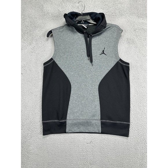 Jordan Other - Jordan Sweatshirt Adult Large Grey Michael Jordan Dri-Fit Sleeveless Hoodie Mens